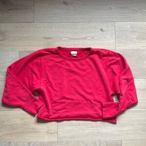 Rag & Bone Red Cropped Sweatshirt